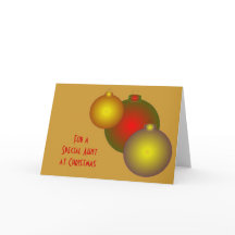 Baubles Design gepersonaliseerde kerst Kaart