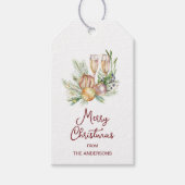 Baubles en Champagne-kerstcadeauLabel Cadeaulabel (Voorkant)