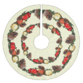 Baubles en dennenappels kerst kerstboom rok (Voorkant)