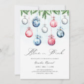 Baubles Feestelijke Winter Kerstmis Geslacht onthu Kaart (Voorkant)