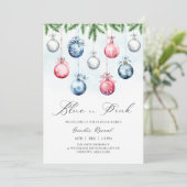 Baubles Feestelijke Winter Kerstmis Geslacht onthu Kaart (Staand voorkant)