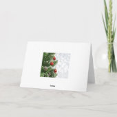Baubles, fir. cones Irish Kerstfeestay Card Feestdagen Kaart (Achterkant)