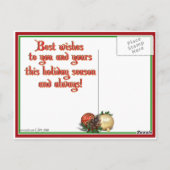 Baubles & Pine Cones Briefkaart (Achterkant)