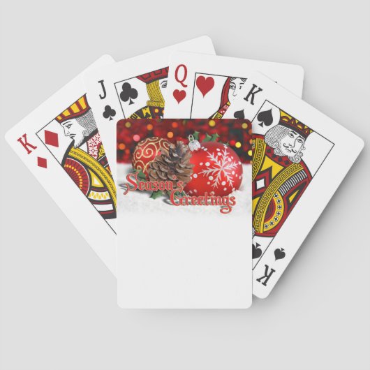 Baubles & Pine Cones Pokerkaarten (Achterkant)