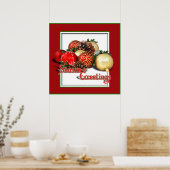 Baubles & Pine Cones Poster (Keuken)