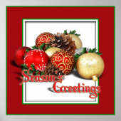 Baubles & Pine Cones Poster (Voorkant)