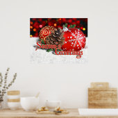 Baubles & Pine Cones Poster (Keuken)