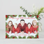 Baubles Pine-kerstfeestdag fotokaart Feestdagenkaart (Staand voorkant)
