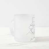 Baudelaire in Top Hat Matglas Koffiemok (Voorkant links)