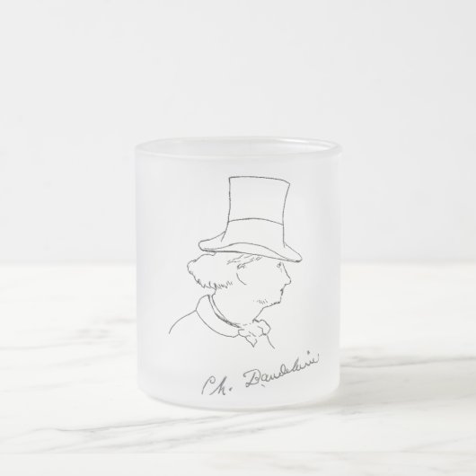 Baudelaire in Top Hat Matglas Koffiemok (Center)