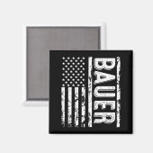 Bauer Achternaam Grappige Achternaam Team Bauer Fa Magneet (Voorkant / Achterkant)