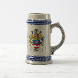 Bauer Family Crest Stein Bierpul