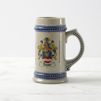 Bauer Family Crest Stein Bierpul
