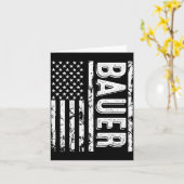 Bauer Last Name Funny Surname Team Bauer Family Re Kaart (Gele Bloem)