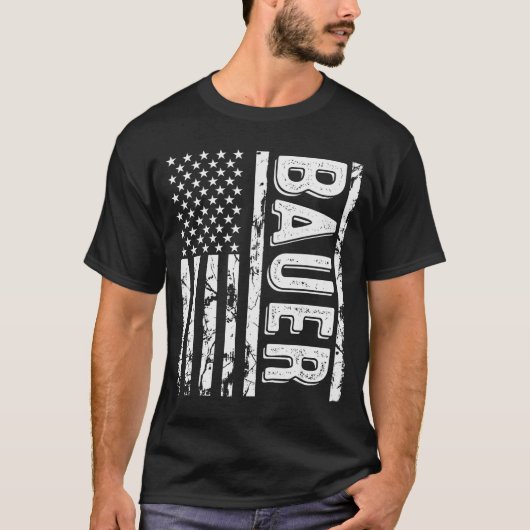 Bauer Last Name Funny Surname Team Bauer Family Re T-shirt (Voorkant)