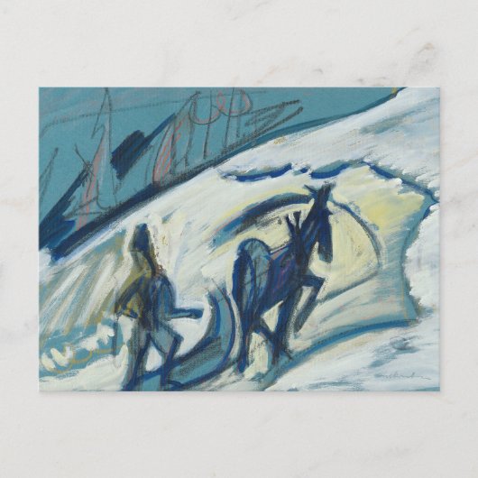 Bauer mit Pferdeschlitten | Ernst Ludwig Kirchner Briefkaart (Voorkant)