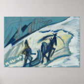 Bauer mit Pferdeschlitten | Ernst Ludwig Kirchner Poster (Voorkant)