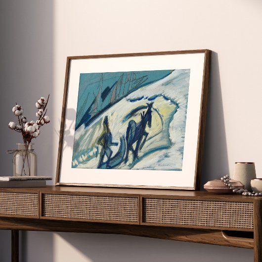 Bauer mit Pferdeschlitten | Ernst Ludwig Kirchner Poster