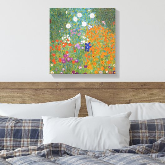 Bauerngarten - Gustav Klimt Canvas Afdruk (Insitu (Slaapkamer))