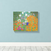 Bauerngarten - Gustav Klimt Canvas Afdruk (Insitu (Houten vloer))
