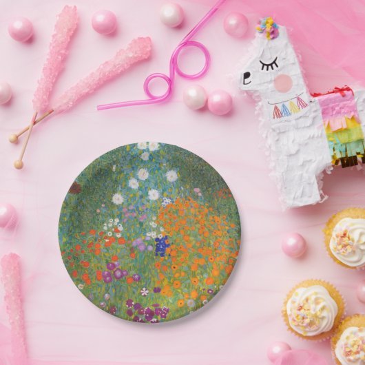 Bauerngarten - Gustav Klimt Papieren Bordje (Feest)