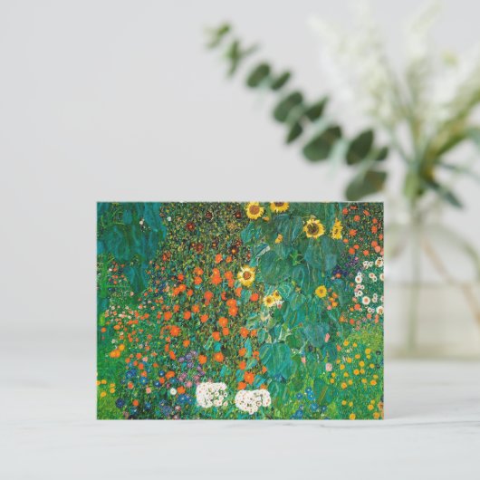 Bauerngarten mit Sonnenblumen door Gustav Klimt 19 Briefkaart (Staand voorkant)