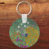 Bauerngarten, Olie Schilderij, Gustav Klimt Sleutelhanger (Voorkant)