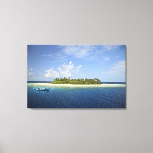 Baughagello-eiland, Zuid-Huvadhoo-atol, Canvas Afdruk (Voorkant)