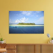 Baughagello-eiland, Zuid-Huvadhoo-atol, Canvas Afdruk (Insitu (Woonkamer))