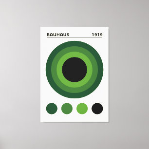 Bauhaus 1919 Concentrische Cirkels Kunst, huisdeco Canvas Afdruk