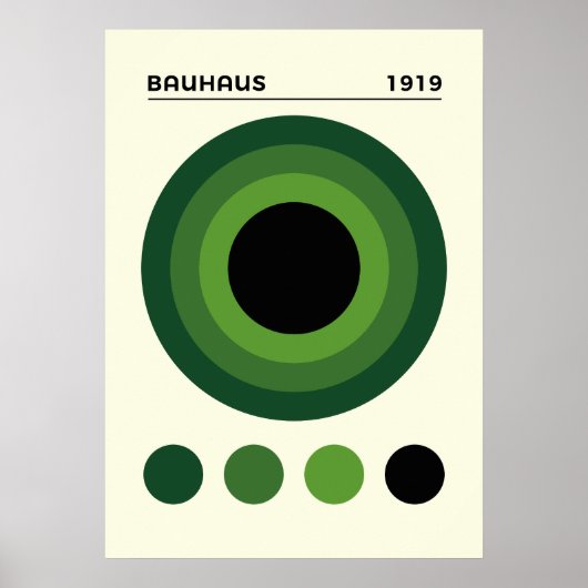 Bauhaus 1919 Concentrische Cirkels Kunst, huisdeco Poster (Voorkant)
