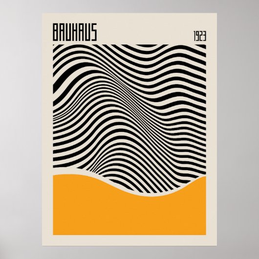 Bauhaus 1923 | Retrodesign | Geel Poster (Voorkant)