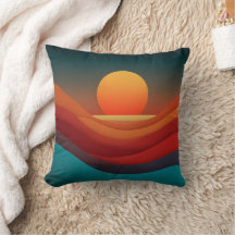 Bauhaus Aardse Zonsondergang Golven Abstract Worp