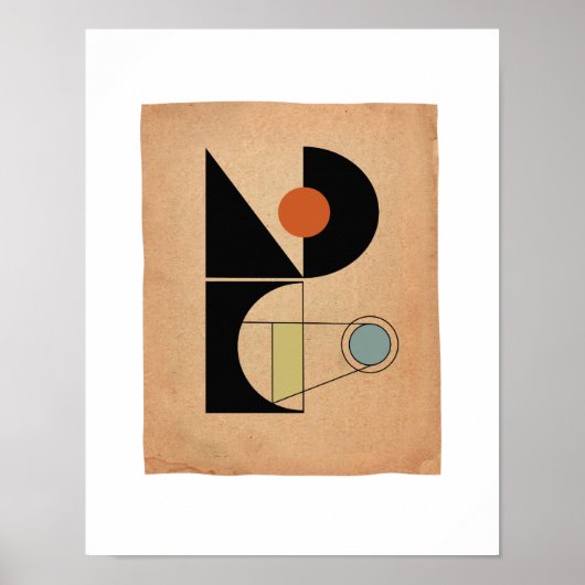 Bauhaus Abstract #4 Poster (Voorkant)