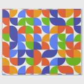 Bauhaus Abstract geometrisch patroon in blauw groe Cadeaupapier (Vlak)