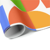 Bauhaus Abstract geometrisch patroon in blauw groe Cadeaupapier (Rol Hoek)