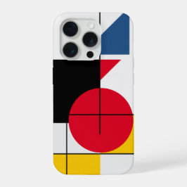 Bauhaus Abstract Geometrisch Rood Cirkel Ontwerp iPhone 15 Pro Case