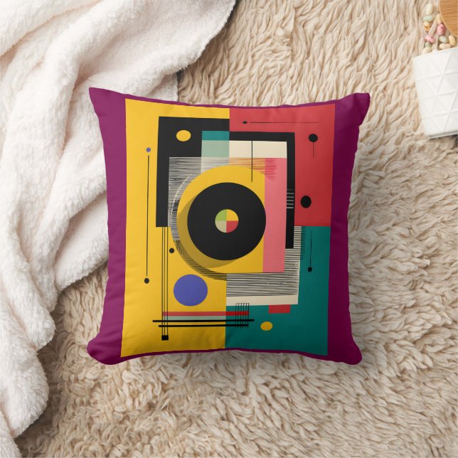 Bauhaus Abstract Geometrisch Worpkussen Retro  Kussen (Deken)