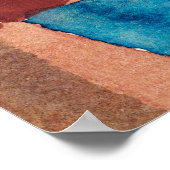 Bauhaus Abstract Waterverf Poster. Poster (Hoek)