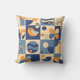 Bauhaus abstracte geometrische patroonveermotieven kussen