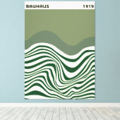 Bauhaus Abstracte Golfplaat Muur Kunst, huisdecora Canvas Afdruk (Insitu (Houten vloer))