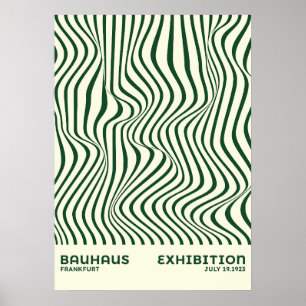 Bauhaus Abstracte Golfslag Muur Kunst, voor interi Poster