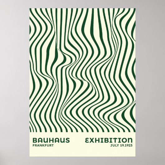 Bauhaus Abstracte Golfslag Muur Kunst, voor interi Poster (Voorkant)