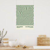 Bauhaus Abstracte Golfslag Muur Kunst, voor interi Poster (Keuken)