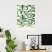 Bauhaus Abstracte Golfslag Muur Kunst, voor interi Poster (Thuiskantoor)