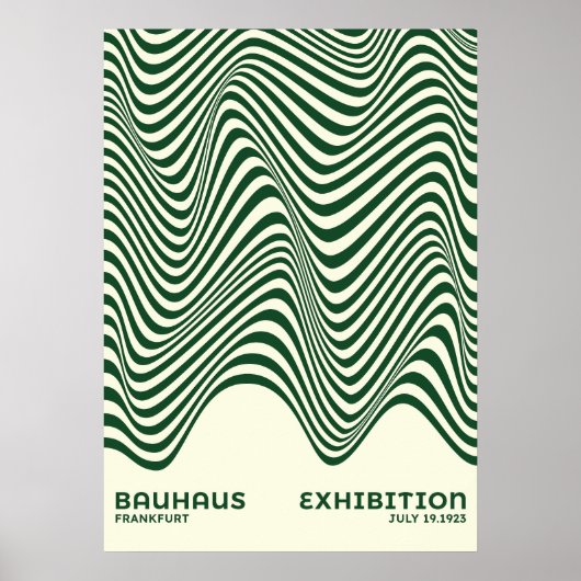 Bauhaus Abstracte Golfslag Wanddecoratie, voor int Poster (Voorkant)