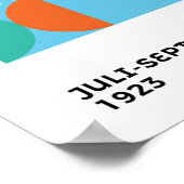 Bauhaus Abstracte Poster Oranje Teal (Hoek)