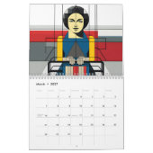 Bauhaus AI-kunstesthetiek - Fijne kunst geremixt Kalender (Mar 2027)