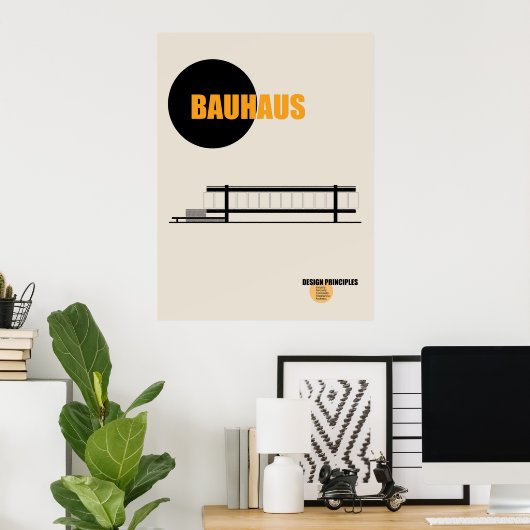 Bauhaus Architecture Poster (Thuiskantoor)