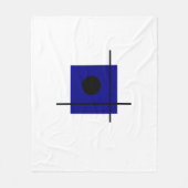 Bauhaus Art Blue Geometrische samenstelling Fleece Deken (Voorkant)
